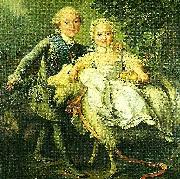 Francois-Hubert Drouais, charles de france and his sister marie- adelaide